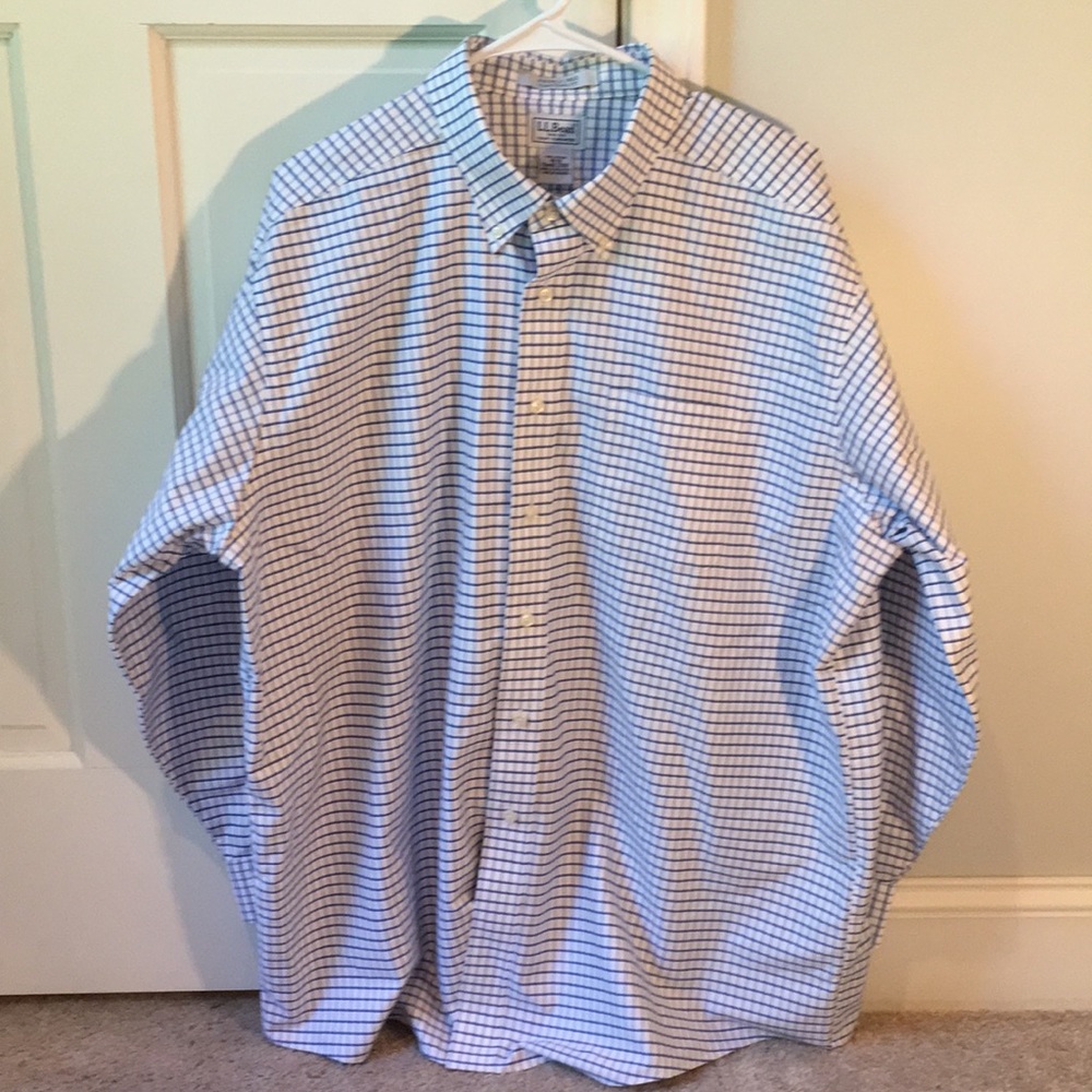 LL Bean wrinkle free traditional fit 18-33 NWT